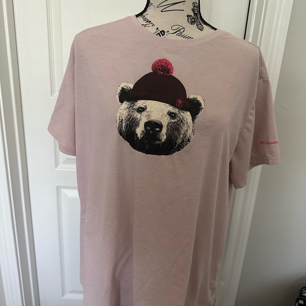 Columbia Light Pink Bear Beanie Tee.  Buy shirt get 2nd for half price.
